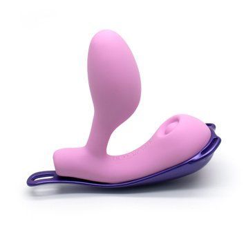 Віброяйце під одяг KISSTOY Viosecret Pro, з пульсацією для клітора, трусики-стрепи в комплекті SX3310 фото