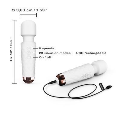 Мінівібромасажер Dorcel Wand Mini Wanderful White SO7814 фото
