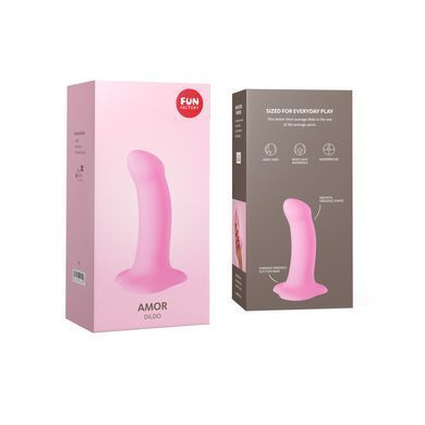 Фаллоимитатор Fun Factory AMOR, розовый, длина 14,6 см, диаметр 3,7 см, изогнутый SX0984 фото
