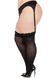 Панчохи Leg Avenue Lace top opaque thigh highs Black 1X/2X SX1045 фото 4