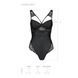 Боді з екошкіри та мережива Passion &mdash; Loona Body Black SO5355 фото 5
