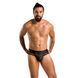 Чоловічі труси з ланцюжком Passion 030 SLIP TOM L/XL Black, екошкіра, відкриті сідниці SO7561 фото 3
