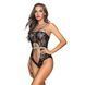 Мереживне боді зі сріблястими стрепами JSY&mdash; "Чуттєва Ліла" One Size Black SO9268 фото 3