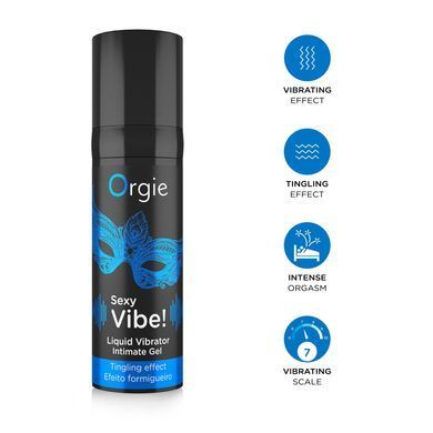 Жидкий вибратор Orgie Sexy Vibe! Liquid Vibrator, 15 мл, с эффектом мурашек SX1549 фото