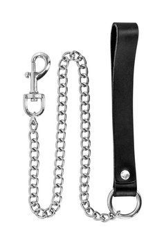 Повідець Fetish Tentation Premium Metal leash with cowhide leather wrist 72 см SX1096 фото