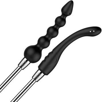 Набір анальних насадок для душу Nexus Advanced Shower Douche Duo Kit &ndash; Black, 2 шт (м'ята упаковка!!!) SO9858-R фото