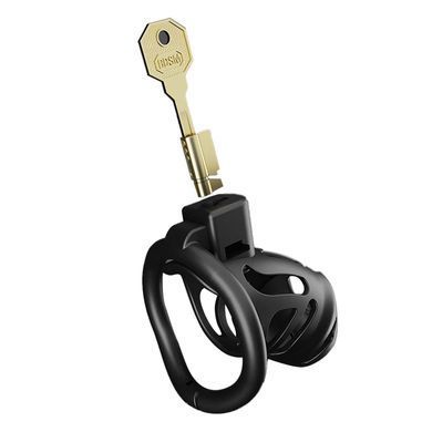 Клітка для пеніса LOCKINK SEVANDA Naja-Cobra Chastity Cage, чорна, 3 кільця різних розмірів SX0872 фото