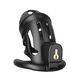 Клітка для пеніса LOCKINK SEVANDA Naja-Cobra Chastity Cage, чорна, 3 кільця різних розмірів SX0872 фото 2