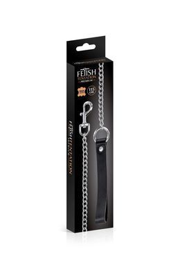 Повідець Fetish Tentation Premium Metal leash with cowhide leather wrist 115 см SX1097 фото