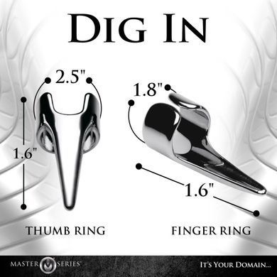 Набор колец с когтями Master Series Five-Piece Sensation Claw Rings - Silver (мятая упаковка!!!) SX1191-R фото