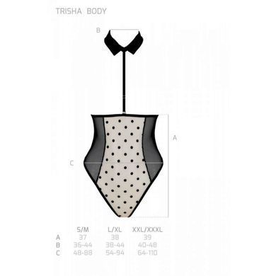 Напівпрозоре боді з відкритим верхом Passion &mdash; Trisha Body Beige SO9738 фото