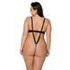 Боді з екошкіри з відкритим доступом Passion &mdash; Celine Body Plus Size Black SO7059 фото 2