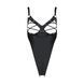 Боді з екошкіри з відкритим доступом Passion &mdash; Celine Body Plus Size Black SO7059 фото 3