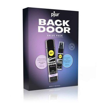 Подарунковий набір для анального сексу Pjur &mdash; Back Door Value Pack (100+20 мл) Силіконова змазка (100 мл) та розслаблювальний спрей (20 мл) SX0672 фото