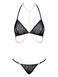 Комплект із ланцюжками Obsessive Pantheria 2-pcs set black L/XL, бюстгальтер, трусики SO7876 фото 3
