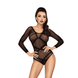 Боді з імітацією стреп Penthouse &mdash; High On Love Black SO6440 фото 1