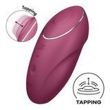 Вібростимулятор-пульсатор Satisfyer Tap & Climax 1 Red, ефект постукування пальцем, 2 мотори SX0566 фото