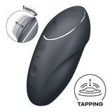 Вібростимулятор-пульсатор Satisfyer Tap & Climax 1 Grey, ефект постукування пальцем, 2 мотори SX0567 фото