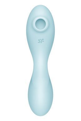 Вакуумний смарт-стимулятор із вібрацією Satisfyer Curvy Trinity 5 (Blue), керування зі смартфона SO6726 фото