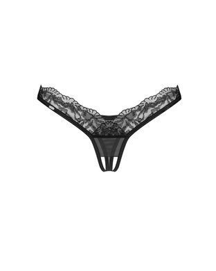 Трусики Obsessive Arrowel Black crotchless thongs S/M SX2582 фото