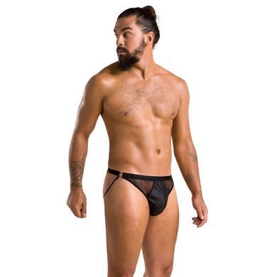 Чоловічі відкриті сліпи Passion 034 OPEN LUKE XXL/XXXL Black, екошкіра SO7575 фото