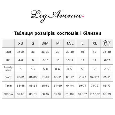 Еротичний комплект зі стрепами та стразами Leg Avenue Ready Or Not L Black, бра + стрінги SO7929 фото
