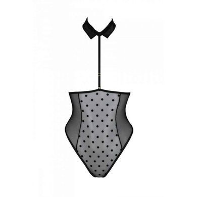 Напівпрозоре боді з відкритим верхом Passion &mdash; Trisha Body Black SO9741 фото