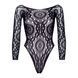 Сітчасте боді Leg Avenue &mdash; Snap Crotch Thong Back Teddy Black SO9132 фото 4