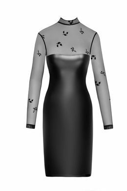 Сукня Noir Handmade F310 Sublime wetlook and flocked mesh midi dress - S SX0297 фото