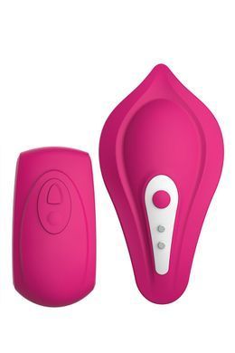 Вібратор у трусики Liebe Panty Vibe Recargable Cerise, нагрів до 39 &deg;C, пульт, трусики в комплекті SX1594 фото