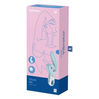 Вібростимулятор-кролик Satisfyer &mdash; Touch Me Blue з подвійним відростком та 3 потужними моторами SO7777 фото