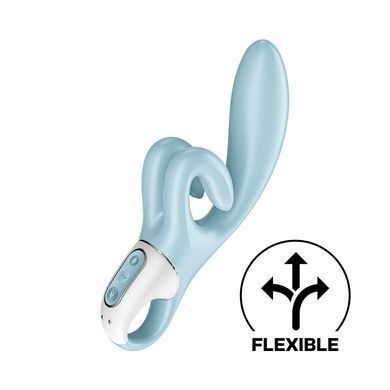 Вібростимулятор-кролик Satisfyer &mdash; Touch Me Blue з подвійним відростком та 3 потужними моторами SO7777 фото
