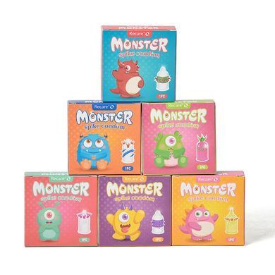 Насадка на член Recare Red Monster Spike Condom (презерватив з рядами шипів) SX3356 фото