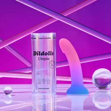 Дилдо з кольоровим градієнтом Love To Love DILDOLLS - UTOPIA L ультрам'який SX2849 фото
