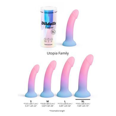 Дилдо з кольоровим градієнтом Love To Love DILDOLLS - UTOPIA XL ультрам'який SX2850 фото