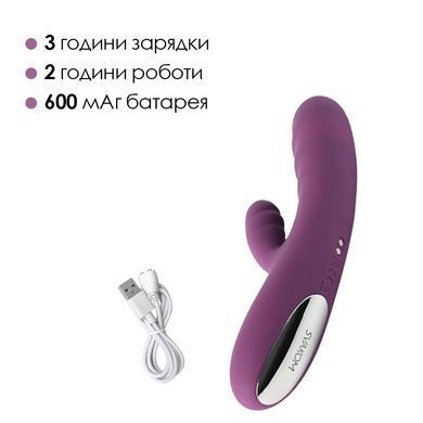 Вібратор-кролик Svakom &mdash; Avery Lilac зі стовбуром, що рухається, рух вперед-назад SO6996 фото