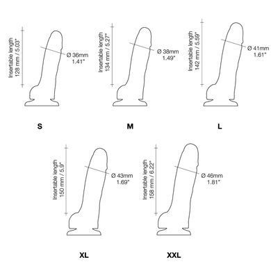 Реалістичний фалоімітатор Strap-On-Me Sliding Skin Realistic Dildo Fuchsia L, ефект рухливої шкіри SO6257 фото