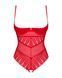Боді з доступом Obsessive Ingridia crotchless teddy M/L, червоне, відкриті груди SO9026 фото 3