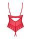 Боді з доступом Obsessive Ingridia crotchless teddy M/L, червоне, відкриті груди SO9026 фото 4