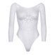 Сітчасте боді Leg Avenue &mdash; Snap Crotch Thong Back Teddy White SO9134 фото 4