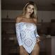 Сітчасте боді Leg Avenue &mdash; Snap Crotch Thong Back Teddy White SO9134 фото 3