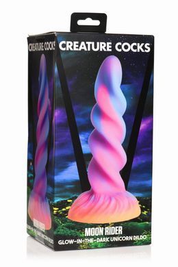 Фентезійний фалоімітатор Creature Cocks Glow-in-the-Dark Unicorn Dildo SX2205 фото