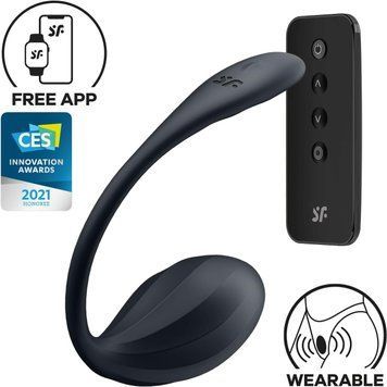 Віброяйце Satisfyer Ribbed Petal Connect App Black SX1221 фото