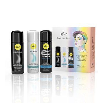Набір змазок Pjur &mdash; Pride Box (3&times;30 мл) Водна, силіконова та анальна SO9988 фото