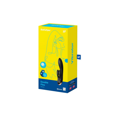 Смарт вібростимулятор-кролик Satisfyer &mdash; Double Flex Black із подвійним відростком SO6094 фото