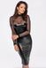 Сукня Noir Handmade F310 Sublime wetlook and flocked mesh midi dress - L SX0299 фото 1