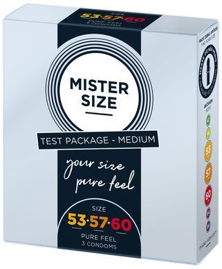 Набір презервативів Mister Size - pure feel - 53&ndash;57&ndash;60 (3 condoms) (м'ята упаковка!!!) SO8040-R фото