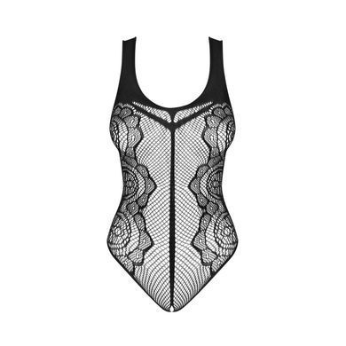 Сітчасте боді з відкритим доступом Obsessive &mdash; B335 Crotchless Teddy One Size Black SO9754 фото