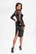 Сукня Noir Handmade F310 Sublime wetlook and flocked mesh midi dress - XL SX0300 фото 2
