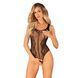 Сітчасте боді з відкритим доступом Obsessive &mdash; B335 Crotchless Teddy One Size Black SO9754 фото 1